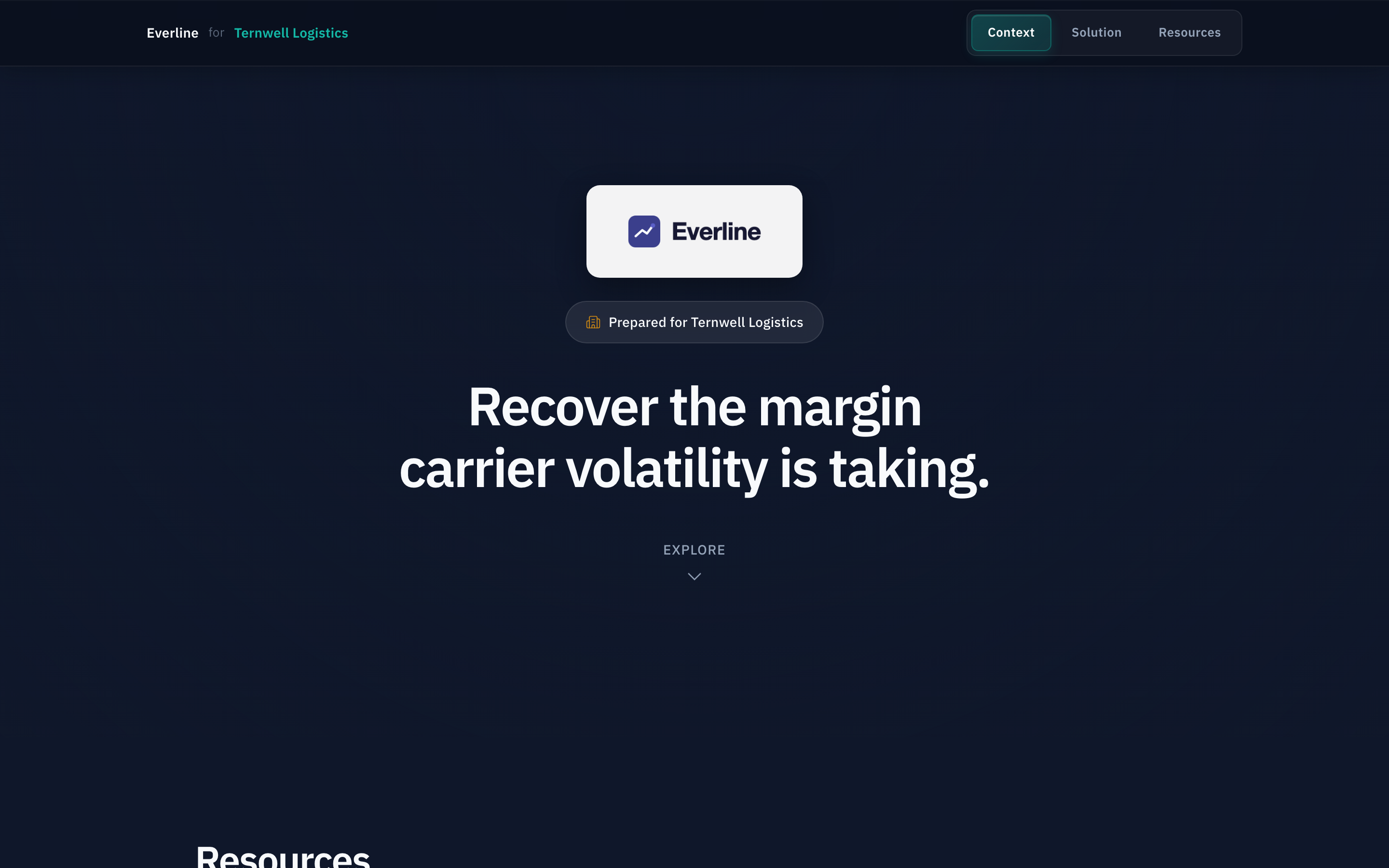 A branded customer microsite where the whole deal lives
